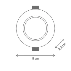 Spot incastrabil LED Beam W, Klausen KL17100, putere 5 W, temperatura de culoare 4000K, culoare alba