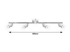 Spot LED Riley, crom satin, 4 x 4 W, Rabalux 5630