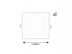 Spot LED SHAUM 2 PATRAT 6W ALB 71237 Rabalux