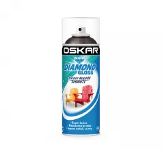 Spray cu vopsea, pentru lemn si metal, Oskar Diamond Gloss, culoare maro ciocolatiu, 400 ml