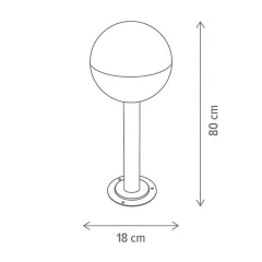 Exterior - Stalp de iluminat Kora 4, 1 x E27, Klausen KL134001, olint.ro