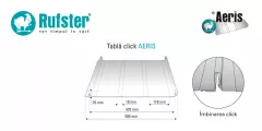 Tabla click RUFSTER AERIS EXTRA 0,55 mm grosime 7016MPR GRI-ANTRACIT SUPER-POLIESTER