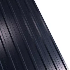 Tabla cutata Rufster R12A Extra 0,55 mm grosime 9005 MPR negru super-poliester 1 m