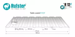 Tabla cutata Rufster R12F Eco 0,45 mm grosime 6020 MS verde-crom mat structurat 1 m