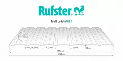 Tabla cutata Rufster R12F Premium 0,5 mm grosime 8017 maro 1 m