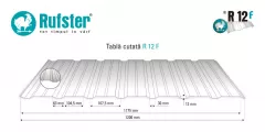 Tabla cutata Rufster R12F Premium 0,5 mm grosime 8004 MS maro-cupru mat structurat 1 m