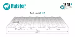 Tabla cutata Rufster R18A Extra 0,55 mm grosime 8017MPR maro super poliester 1 m