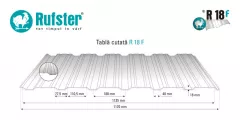 Tabla cutata Rufster R18F Eco 0,45 mm grosime 8017 MS maro mat structurat 1 m