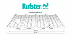 Tabla cutata Rufster R35A Super 0,60 mm grosime 7016MS gri-antracit mat structurat