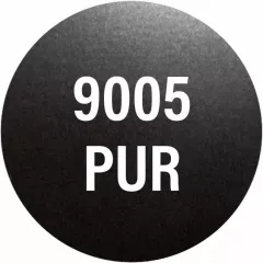 Tabla cutata Rufster R35A Super 0,60 mm grosime 9005PUR negru lucios, vopsita pe ambele fete