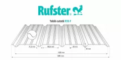 Tabla cutata Rufster R35F Premium 0,50 mm grosime 8017 maro lucios