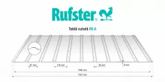 Tabla cutata Rufster R8A Premium 0,50 mm grosime stejar auriu lucios
