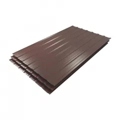 Tabla cutata trapezoidala T12A, finisaj maro-grafit mat structurat RAL 8019MS Z140, grosime 0.40 mm