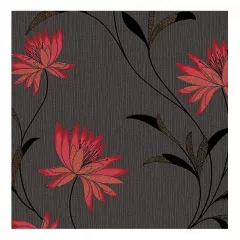 Tapet SN Deco  957202  dimensiune 1000x53 cm model Floral culoare negru, rosu