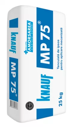 Tencuială pe baza de ipsos Knauf MP 75, aplicare mecanizata, 25 kg