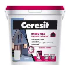 Tencuiala decorativa cu silicon Ceresit Hydro Flex, aspect praf de piatra, granulatie 1.5 mm, interior-exterior, Andalusia2, 25 kg