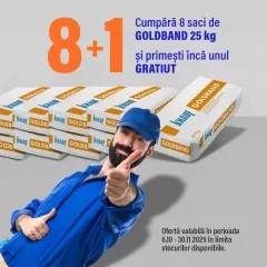 Tencuiala pentru interior pe baza de ipsos Knauf Goldband 25 kg