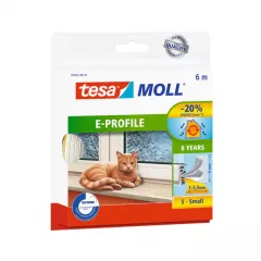 Tesa garnitura de etanseizare, profil E, culoare maro, dimensiuni 6 m x 9 mm