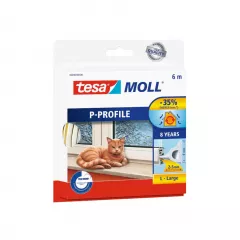 Tesa garnitura de etanseizare, profil P, culoare alba, dimensiuni 6 m x 9 mm