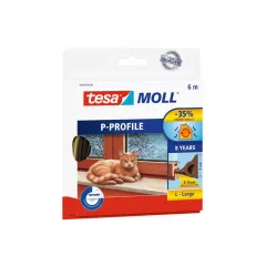 Tesa garnitura de etanseizare, profil P, culoare maro, dimensiuni 6 m x 9 mm