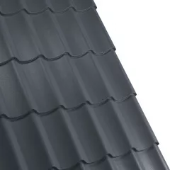 Tigla metalica Rufster Aqua 3D, 0,4 mm&nbsp;grosime 7016 gri-antracit  1.2 m 2.55 m