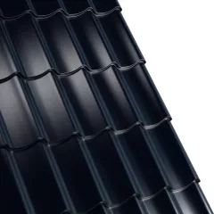 Tigla metalica Rufster Aqua 3D Eco 0,45 mm grosime 9005 negru 2.2 m 1.2 m