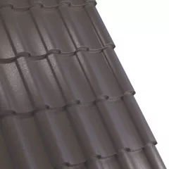 Tigla metalica Rufster Nova Premium 0,5 mm&nbsp;grosime 8019 MPR maro-grafit, super poliester, 2.13 m 1.18 m 2.48 m