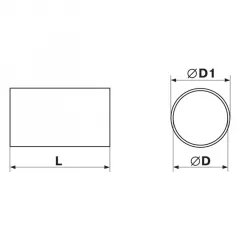 Accesorii - Tub PVC ventilatie VENTS &Oslash;100 mm, lungime 500 mm, olint.ro