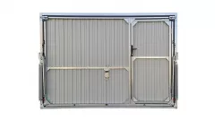 Usa basculanta garaj 2720x2230 mm + usa mica pietonala maro RAL 8017 + Izolatie interioara de polistiren