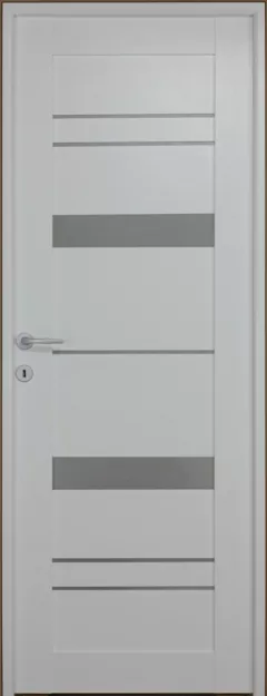 Interior - Usa de interior din MDF, reversibila, alba, model Amyra, cu geam, dimensiuni 78 x 203 cm, olint.ro