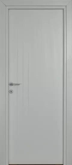 Usa interior MDF Three Lines 203×78 cm, reversibila, toc 9 cm, alba
