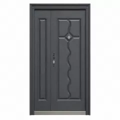 Metalice - Usa metalica dubla 002, deschidere dreapta, dimensiune 120 x 205 cm, grosime 7 cm, culoare gri antracit, olint.ro