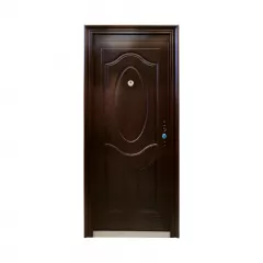 Metalice - Usa metalica model 010 C18-09, stanga dimensiune 205 x 86 cm, grosime 5 cm, culoare maro inchis, olint.ro