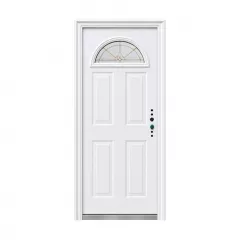 Metalice - Usa metalica de exterior model 043, stanga, dimensiune 205 x 80 cm, grosime 5 cm, culoare alba, olint.ro