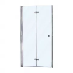 Usa plianta SANOFLEX DUET CROM M1290FL, 90 cm, grosime sticla 6 mm