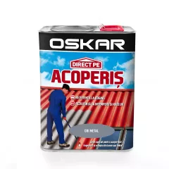 Vopsea alchidica Direct pe acoperis Oskar, exterior, gri metal, 2,5 L