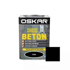 Vopsea alchidica Direct pe beton Oskar, pentru interior si exterior, culoare negru, ambalare 0.75 L