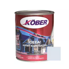 Vopsea alchidica pentru lemn si metal Kober Ideea, culoare aluminiu, ambalare 0,75 L