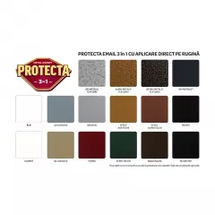 Vopsea alchidica pentru metal Protecta, culoare gri antracit, ambalare 2.5 L
