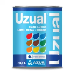 Vopsea de interior si exterior pentru lemn / metal / zidarie Uzual rosu oxid 0.6 L