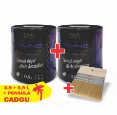 Vopsea decorativa Magic Efect Marrocan cu efect dune de nisip, 0,9 + 0,9 L + Pensula Cadou