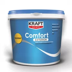 Vopsea lavabila siliconata pentru exterior, Kraft Comfort Exterior Silikonat, ambalare 2.5 L