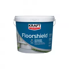 Vopsea poliuretanică acrilică pe bază de apă pentru pardoseli Kraft Floorshield, culoare gri, ambalare 10 L