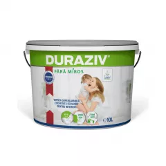 Vopsea superlavabila alba pentru interior Duraziv ECOLABEL, ambalare 10 L