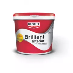Vopsea superlavabila, particule de portelan, interior, Kraft Briliant 2.5 L alb