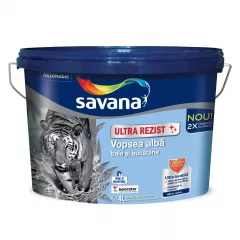 Vopsea ultra – lavabila pentru interior, Savana ultra rezist baie & bucatarie, ambalare 4 L