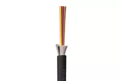 Cablu fibra optica 8 fibre OM3 interior/exterior, de distributie, LSZH, CPR, armat cu vata de sticla
