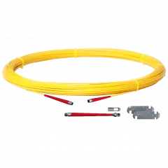 GF3 - Tragator cablu din fibra de sticla cu accesorii si contor electronic, Ø 3mm x 30m