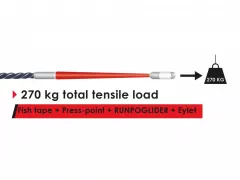 RUNPO 5 cablu de tragere din plastic Ø 5,3mm, 20m, max 270 kg, RUNPOTEC