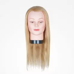 Cap Practica Manechin Femeie Par 100% Natural Blond cu Suport - Girl Blond 45cm - Bifull